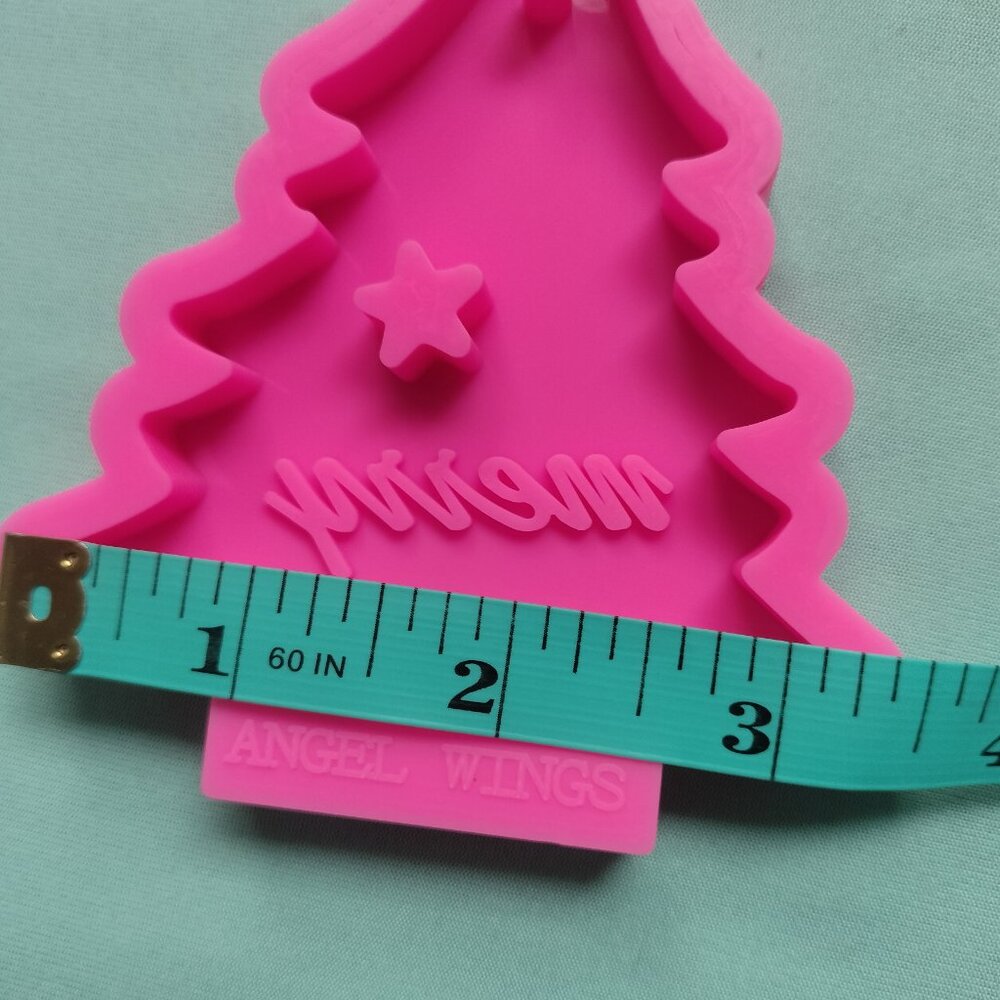 NWT Christmas Tree Silicone Mold "Merry" Embossed